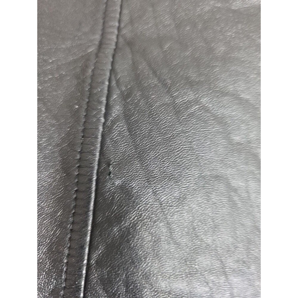Nine West Black 100% Leather Jacket Coat Blazer Women’s Size Medium Button Lined - Picture 11 of 16